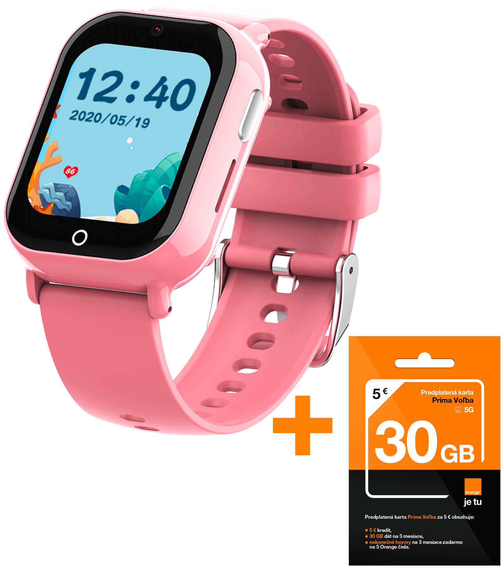 CARNEO GuardKid+ 4G Tiny pink_orange2 - kópia